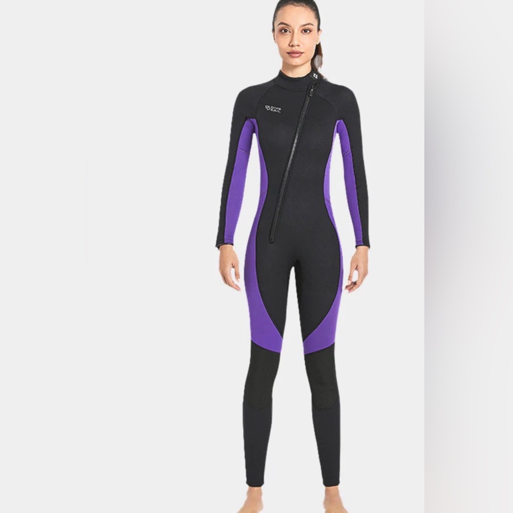 🆕 DIVE & SAIL Adults Long Sleeve One Piece Front Zip Wetsuit M